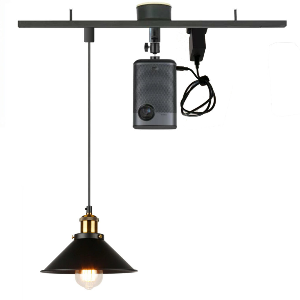 引掛シーリングを使ったプロジェクター天井設置のイメージ